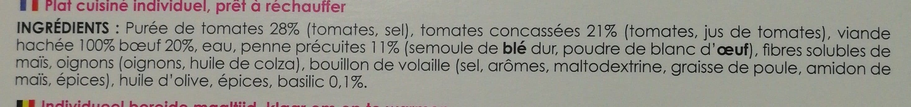 Open Food Facts Mini Penne à la bolognaise packshot