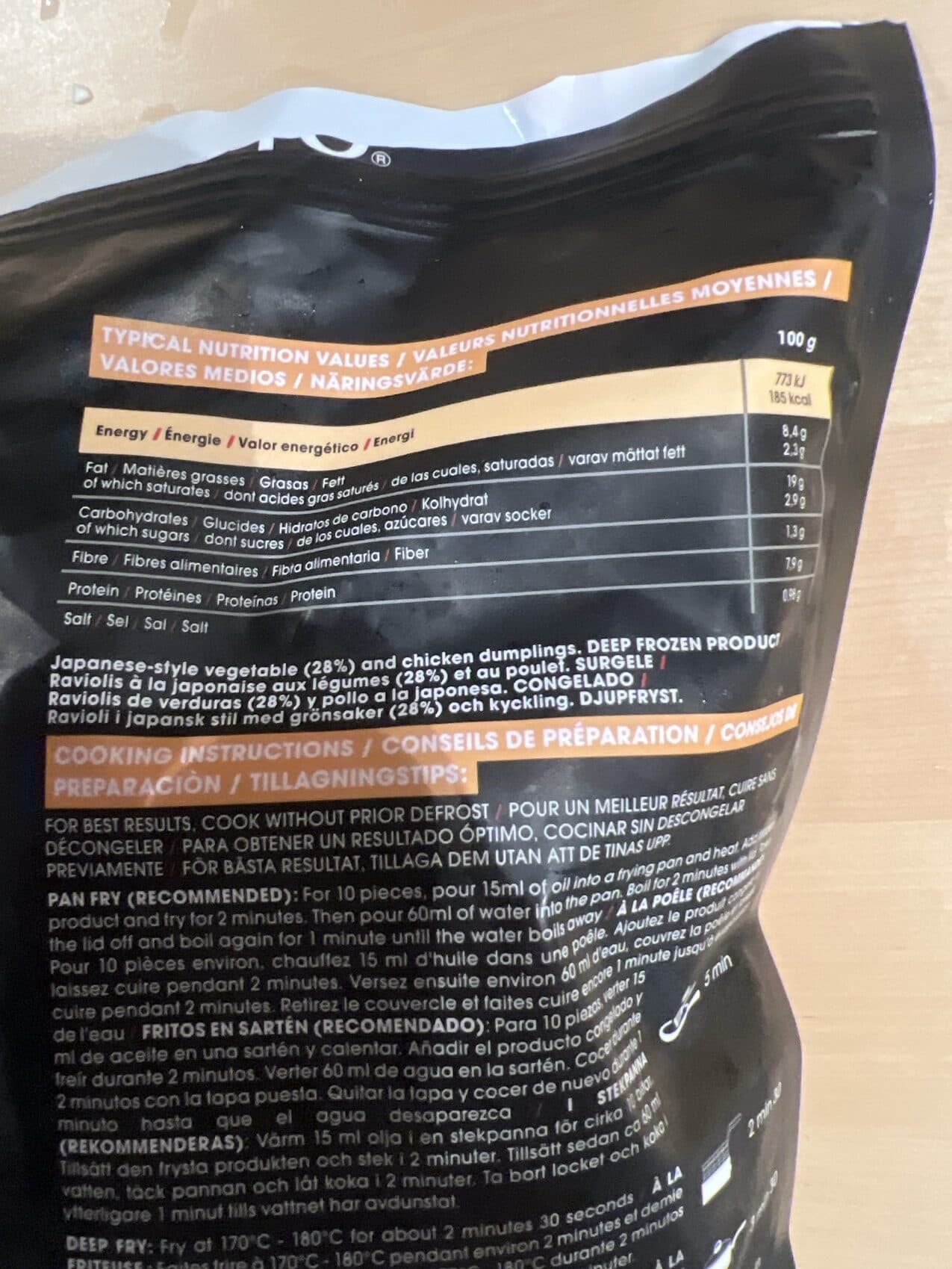 Ajinomoto Gyoza de pollo y verduras packshot
