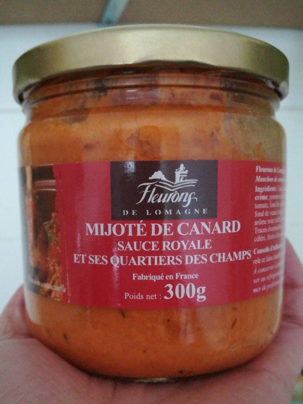 Fleurons De Lomagne Mijoté de canard sauce royale et ses quartiers des champs packshot