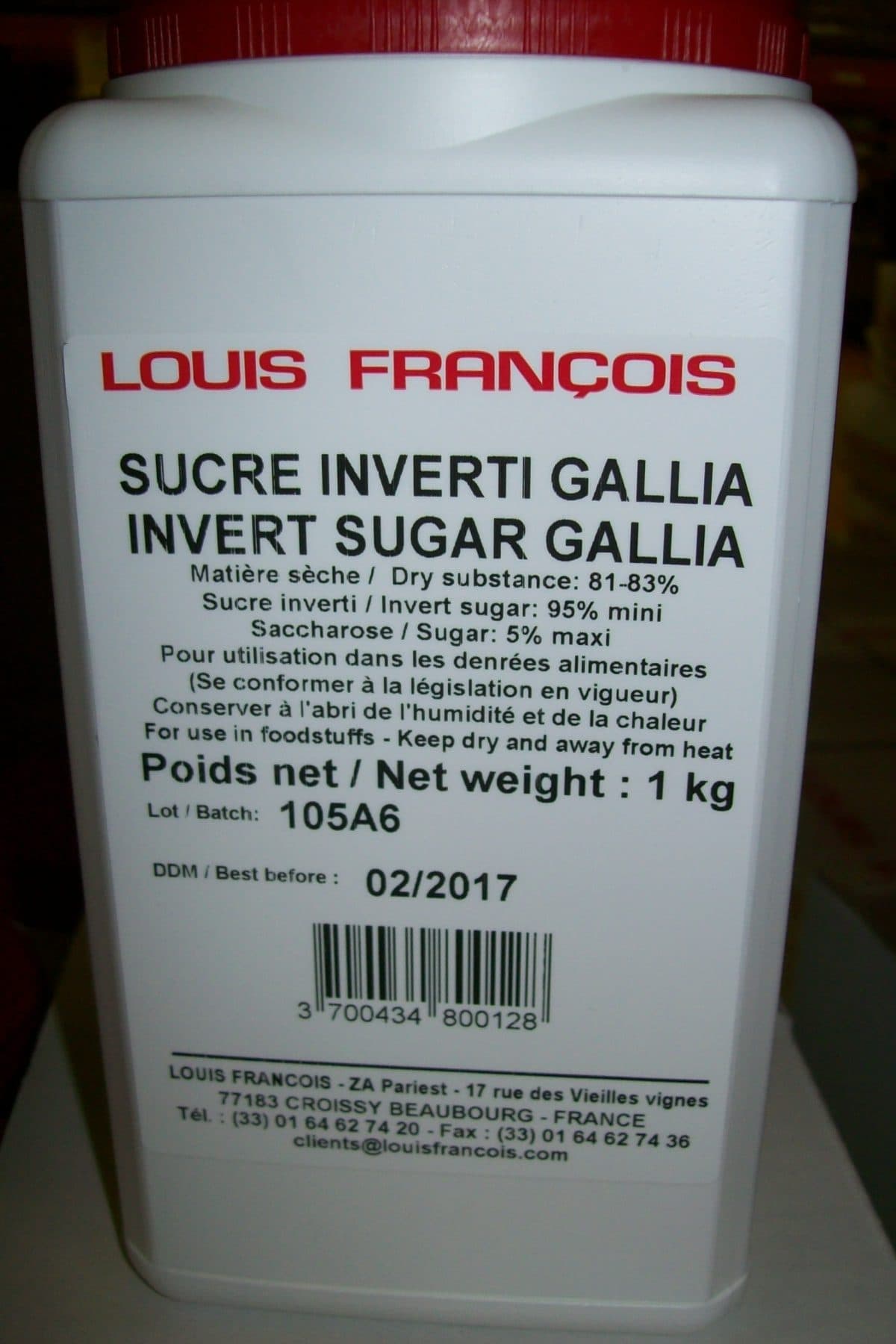 Louis François Sucre Inverti Gallia packshot