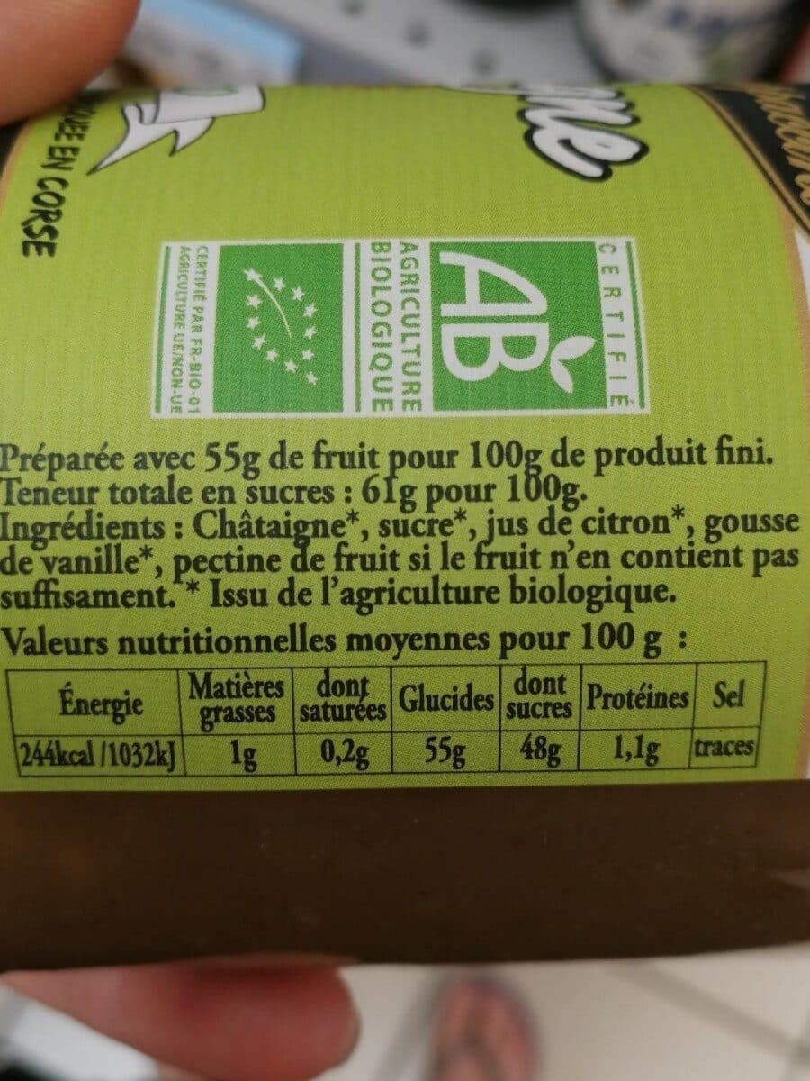 Maison Cappaccini Chataigne bio confiture packshot