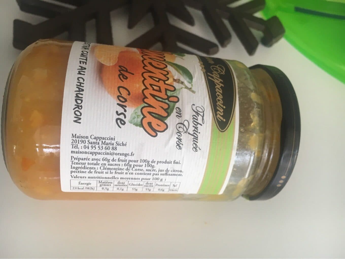 Maison Cappaccini Clementine de corse packshot
