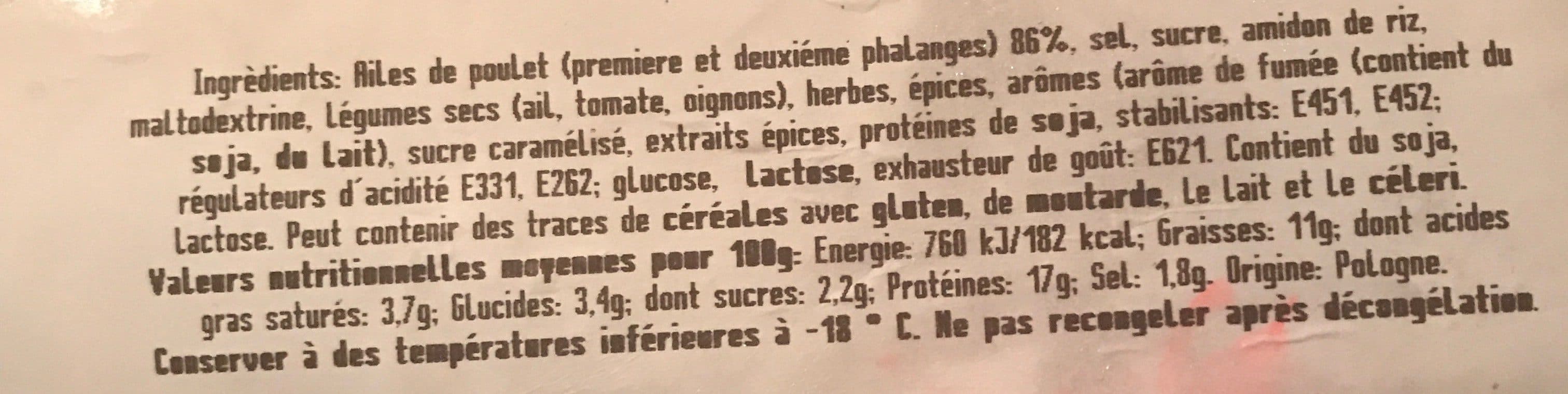 Open Food Facts Aile de poulet halal hot and spicy surgeles iqf packshot