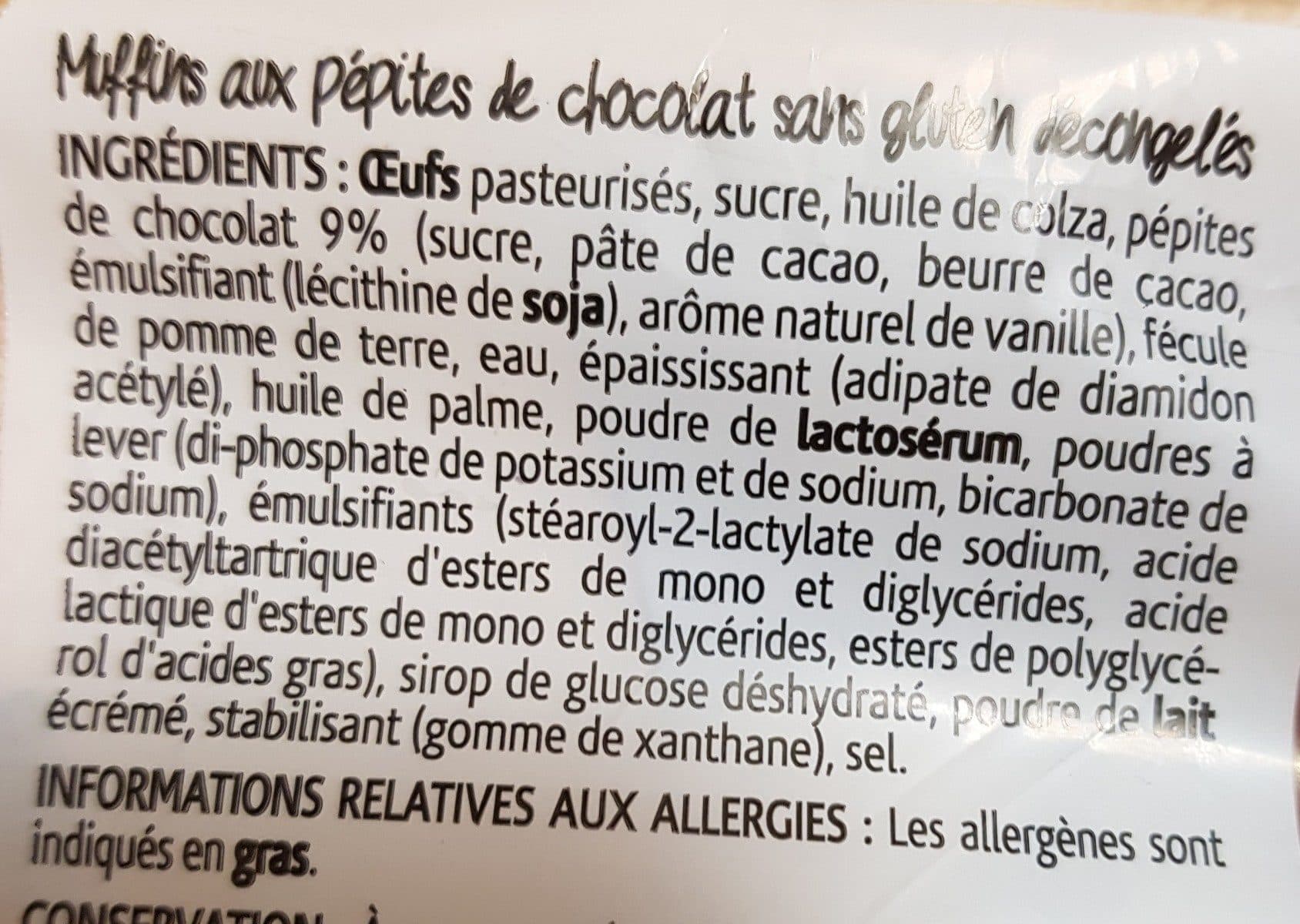 Open Food Facts Muffins Pépites de Chocolat packshot