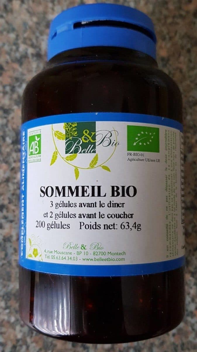 Open Food Facts Sommeil Bio 200 Gélules - Belle Et Bio - Belle packshot