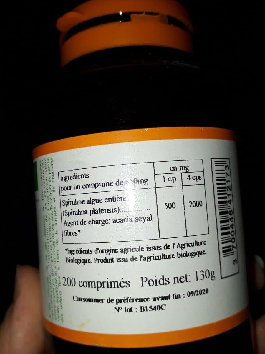 Open Food Facts Spiruline bio packshot