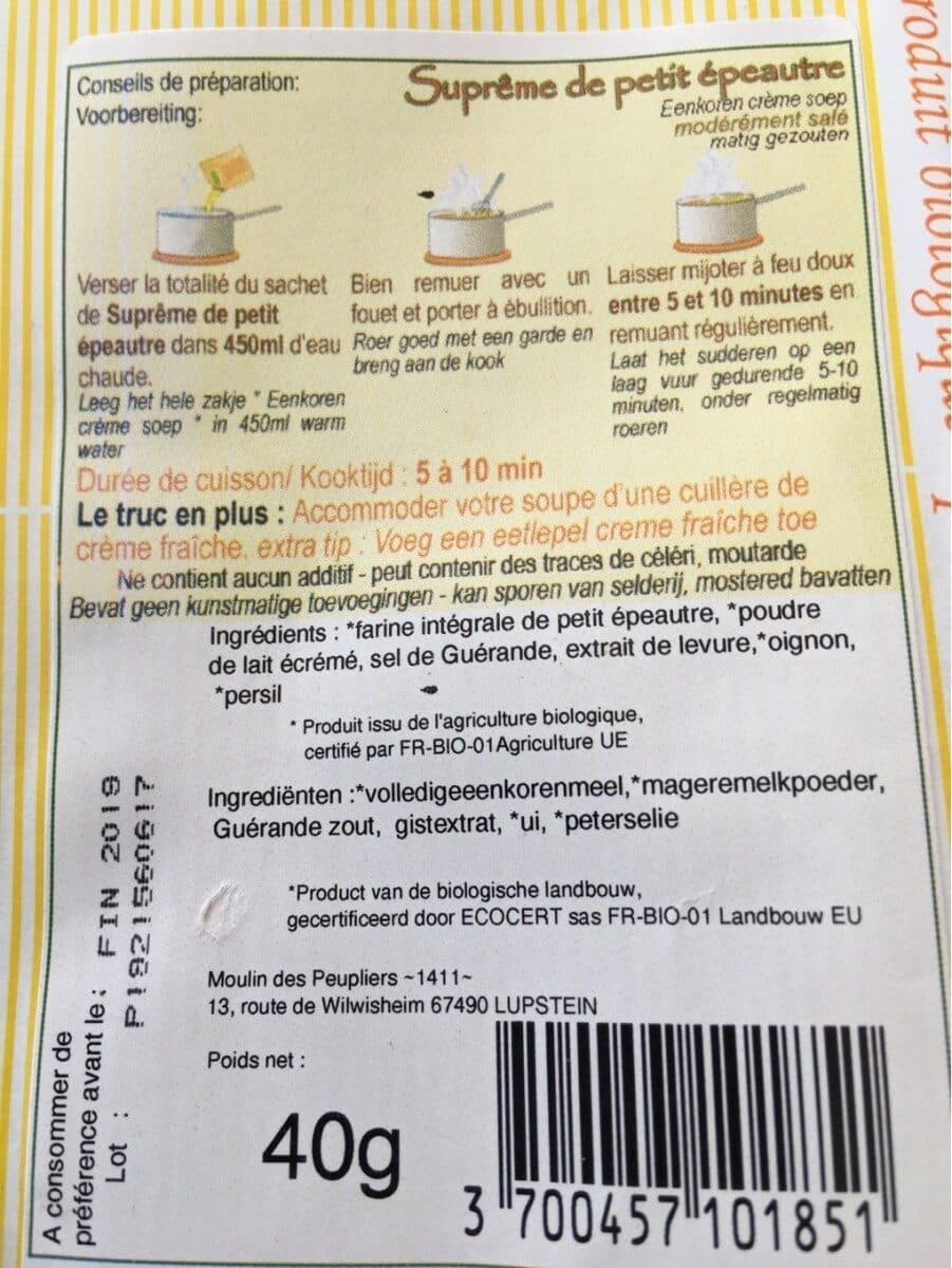 La soupiere du moulin Supreme Epeautre Sachet packshot