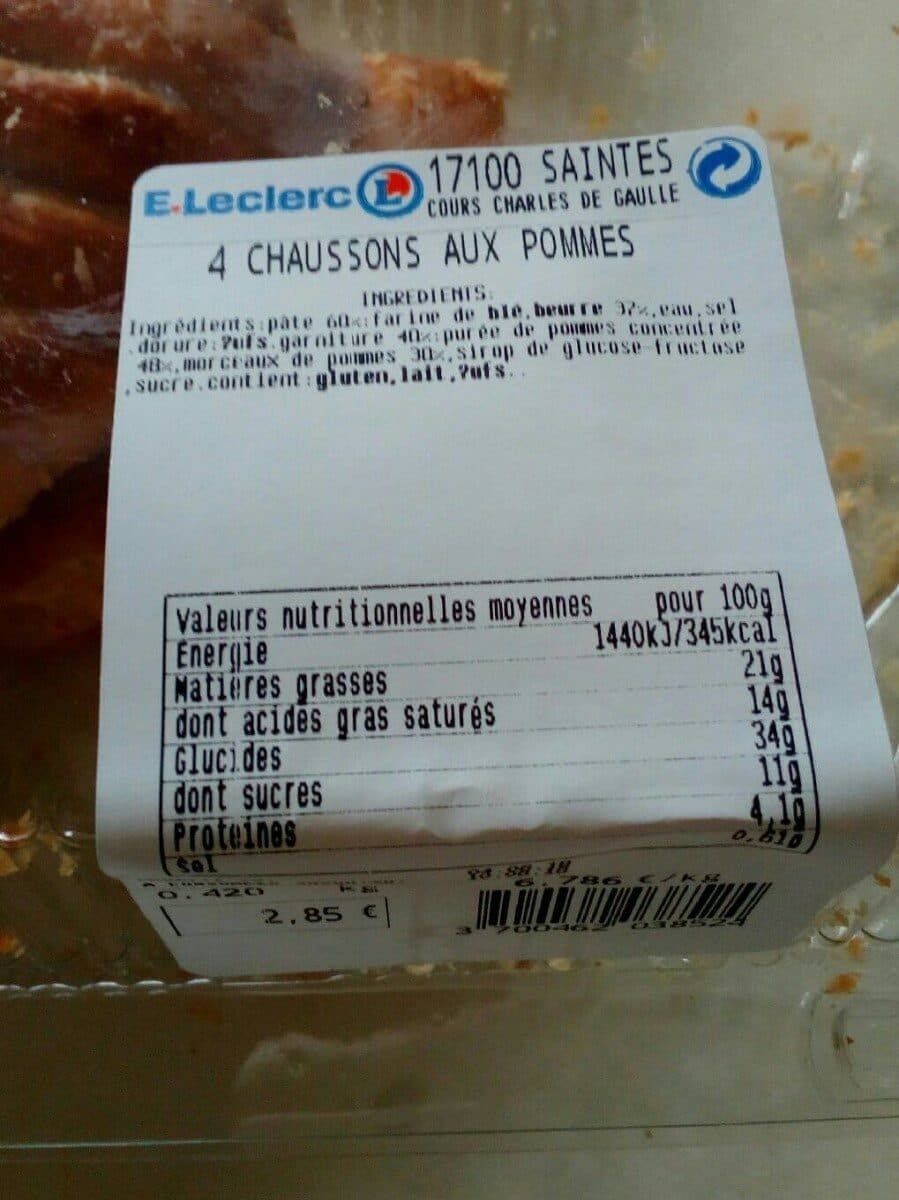 E.Leclerc Chaussons aux pommes packshot
