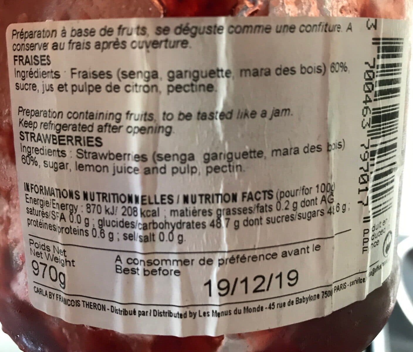 Open Food Facts Les fraises packshot
