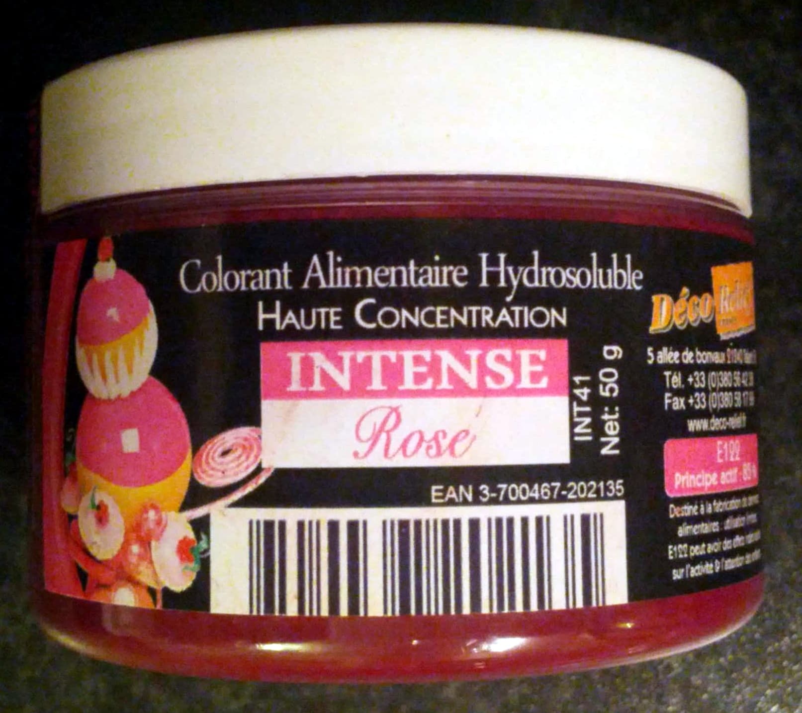 Déco-Relief Colorant alimentaire hydrosoluble intense rose packshot