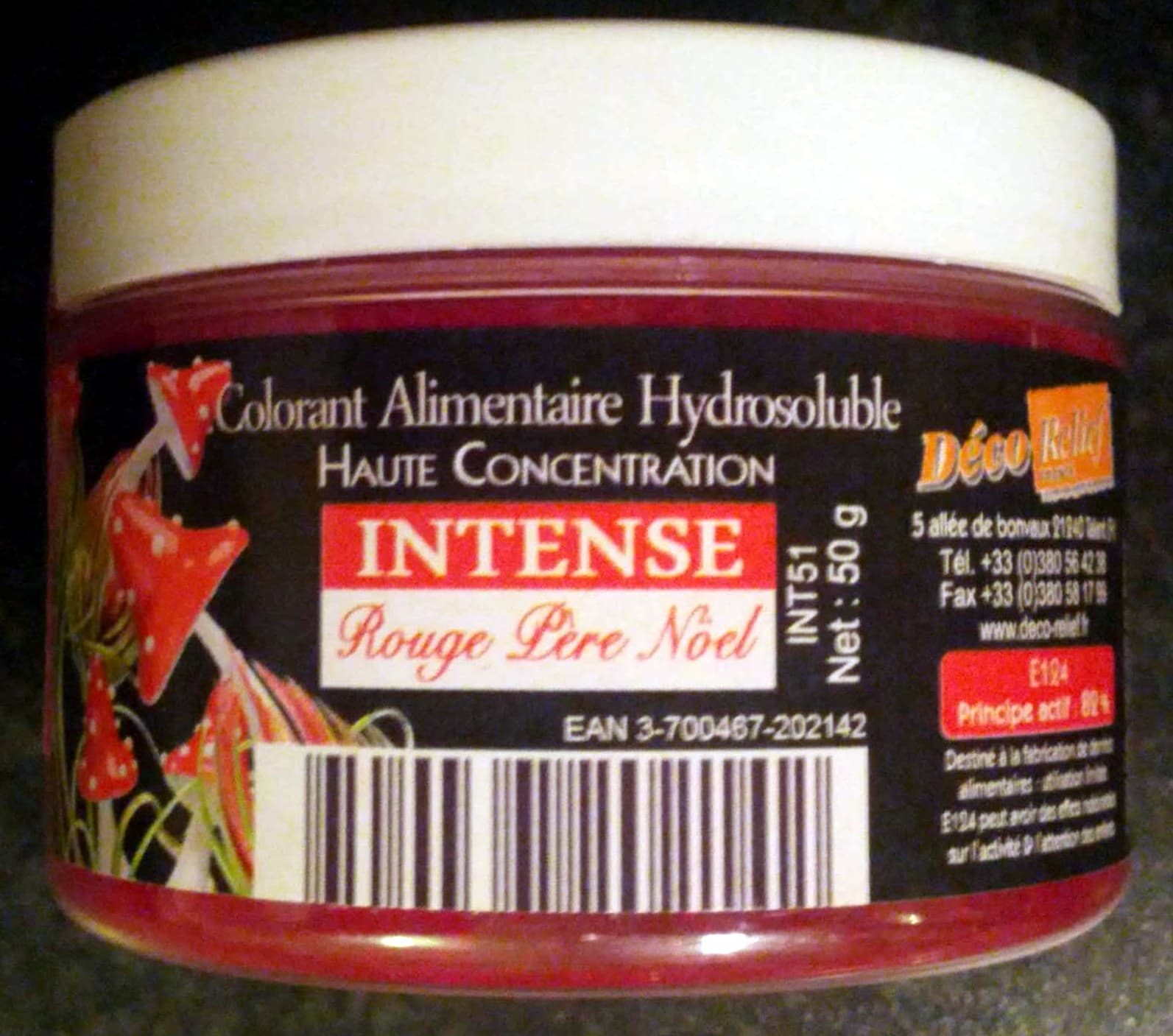 Déco-Relief Colorant alimentaire hydrosoluble intense rouge Père Noël packshot