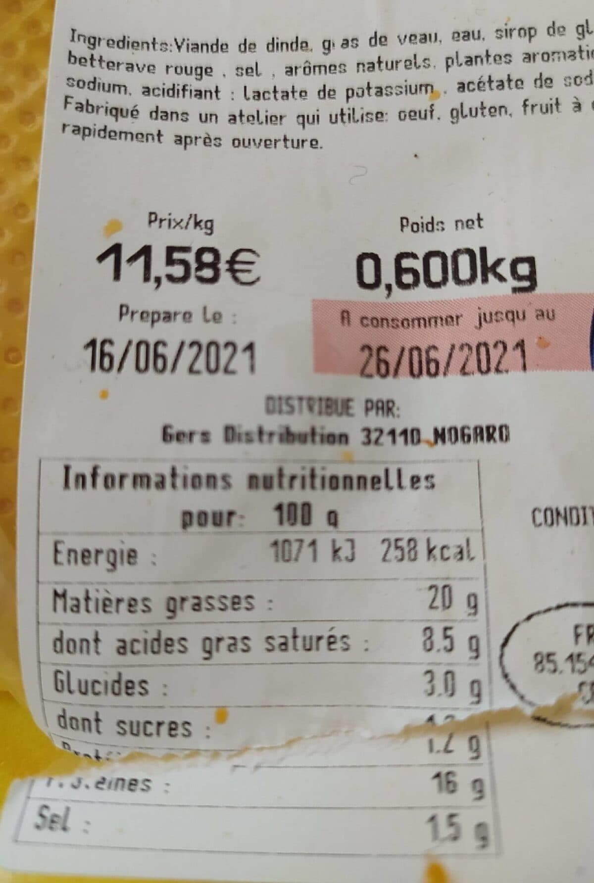 Open Food Facts Merguez de dinde packshot