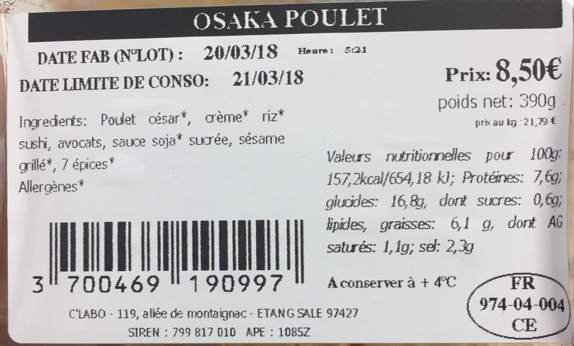 Open Food Facts Osaka poulet packshot
