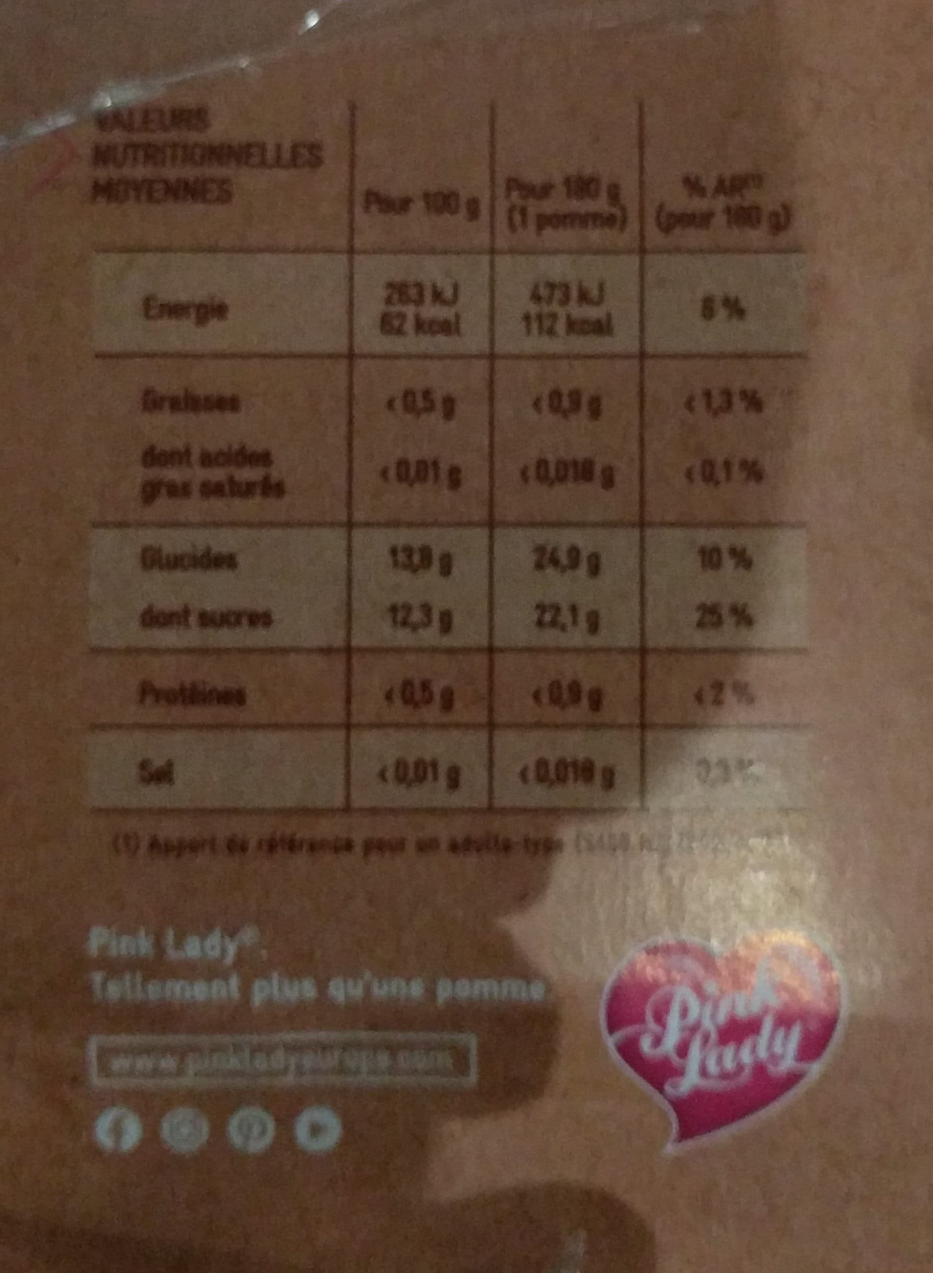 Open Food Facts Pink lady packshot