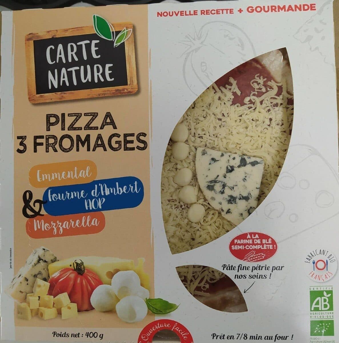 Carte Nature Pizza 3 Fromages packshot