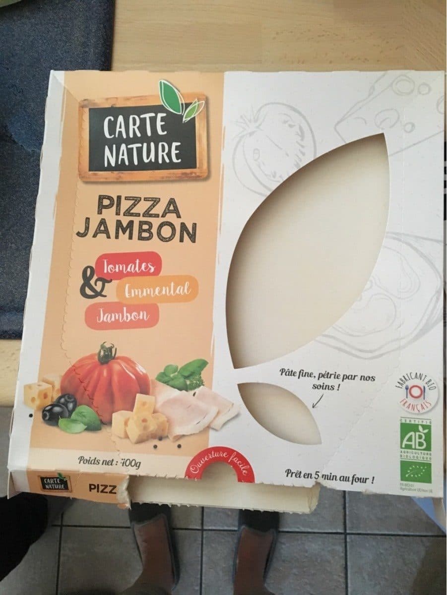 Carte Nature Pizza Jambon packshot