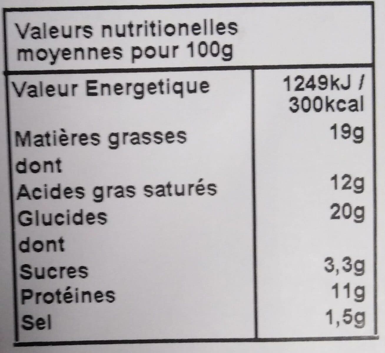 Carte Nature Quiches Lorraines lardons & Emmental packshot