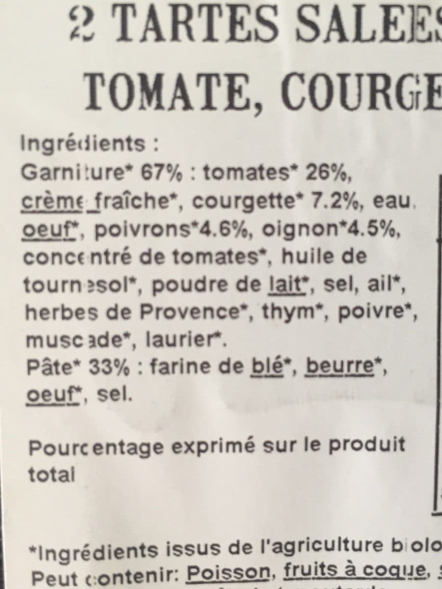 Carte Nature Tartes à la Provençale Bio packshot