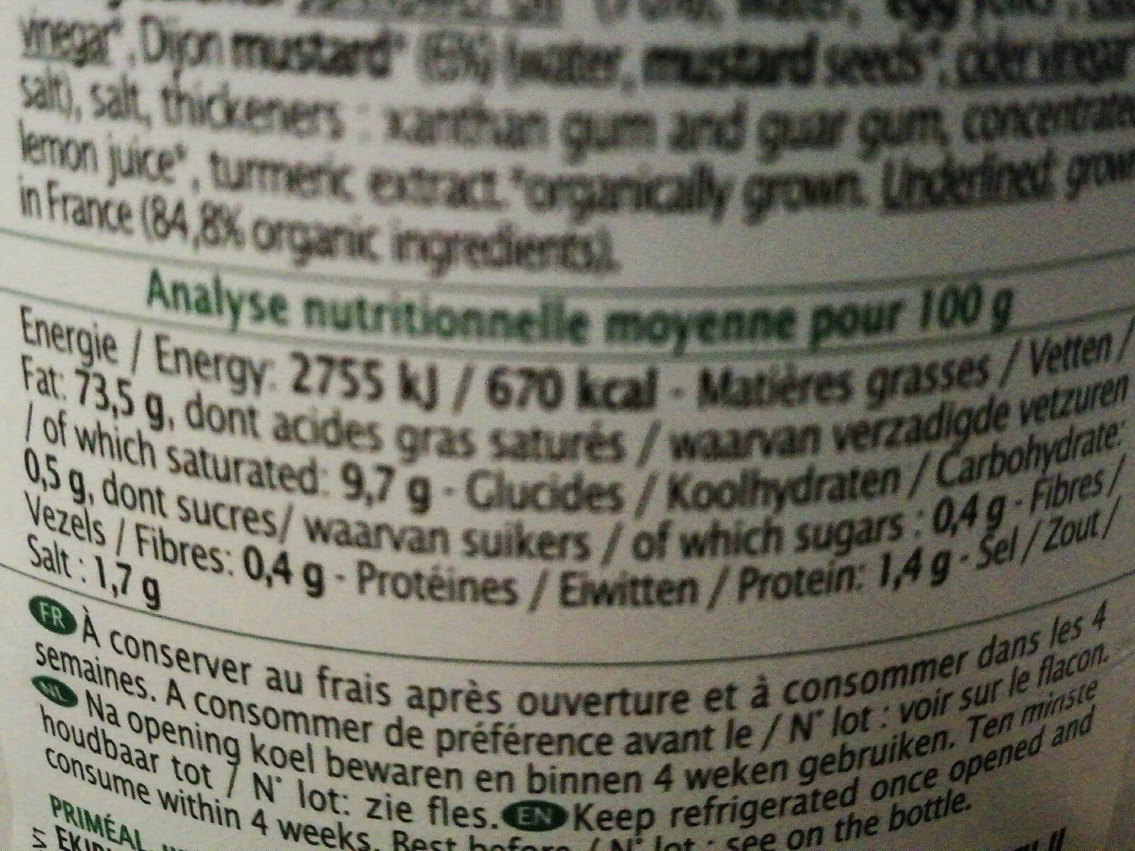 Priméal Mayonnaise à la moutarde de Dijon imp packshot