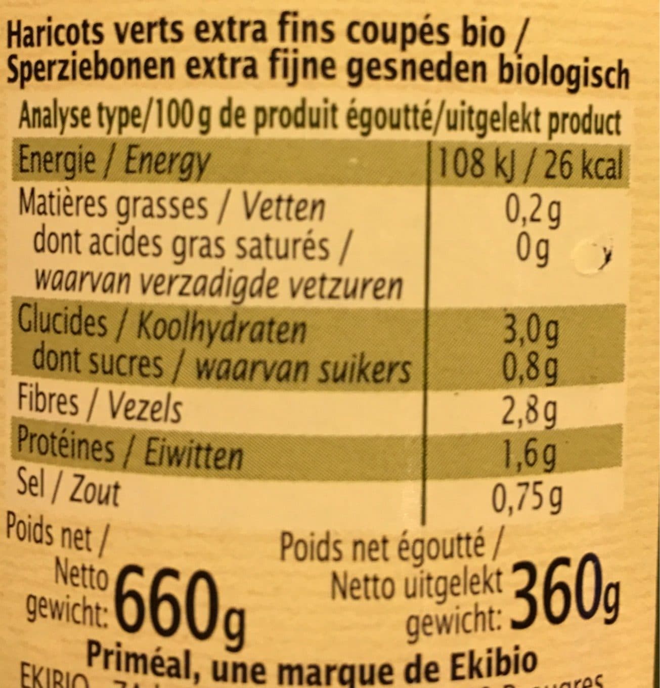 Bio par coeur Haricots verts extra fins packshot