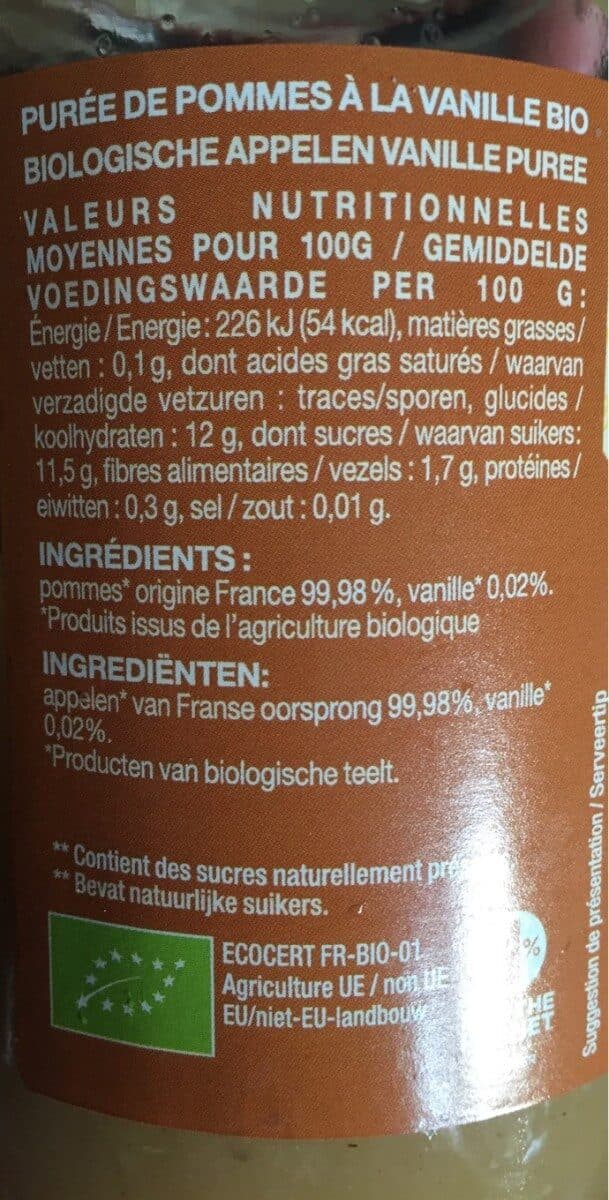 Mamie bio Mon dessert pomme vanille packshot