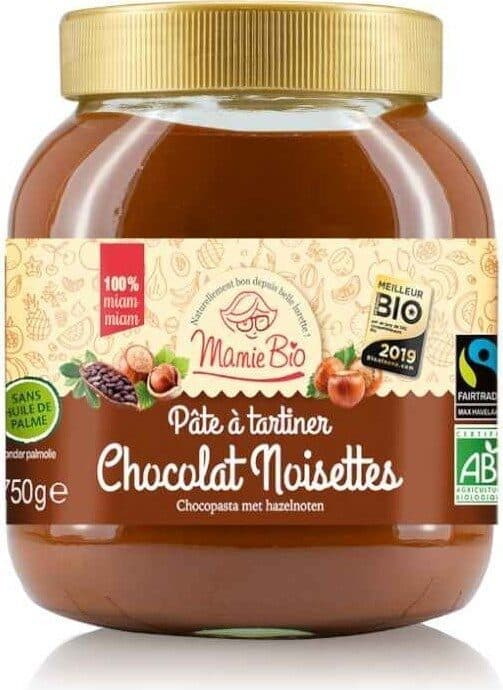 Mamie Bio Pate à tartiner chocolat noisette équitable bio packshot