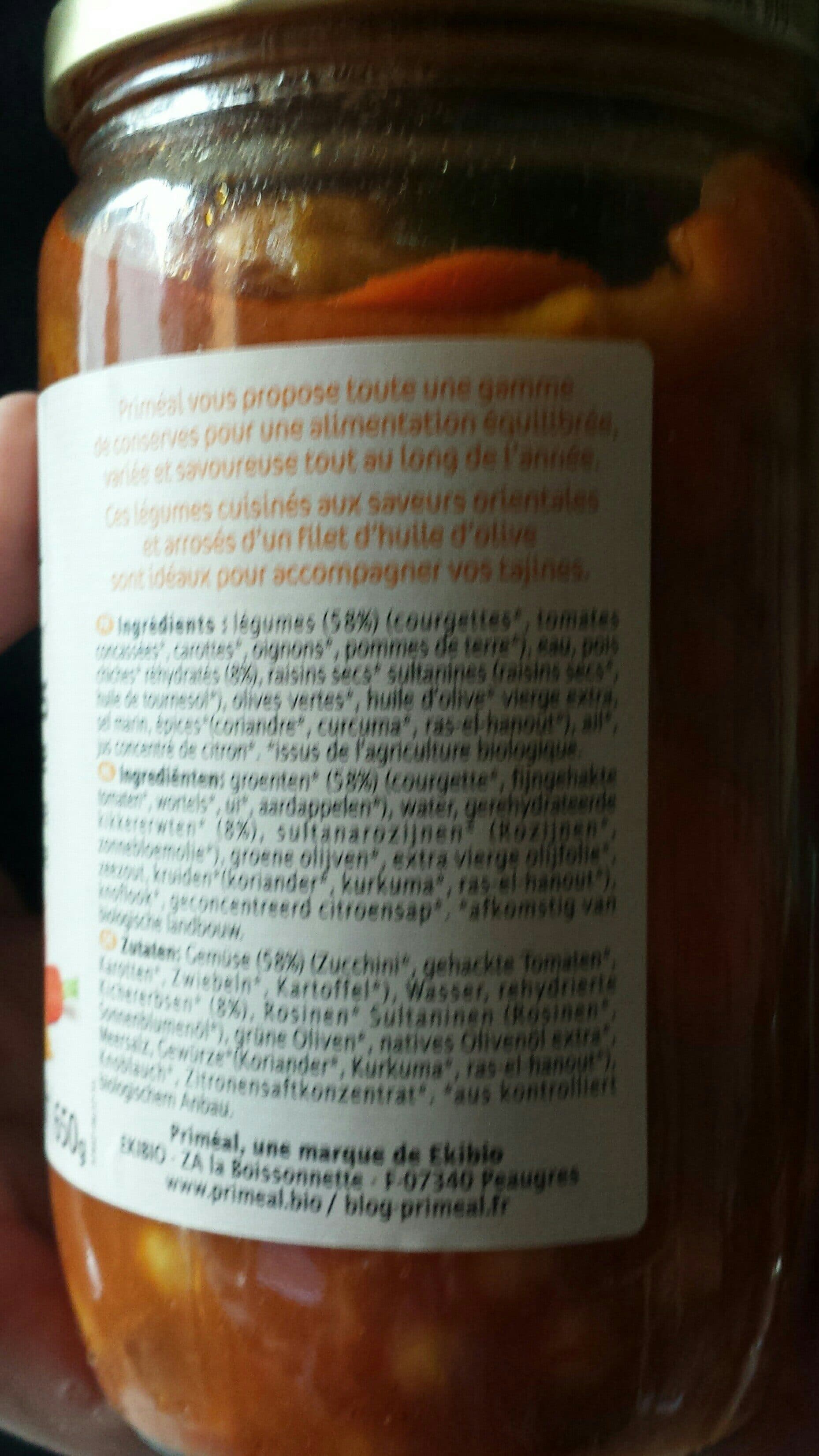 Bio par coeur Légumes pour tajine packshot