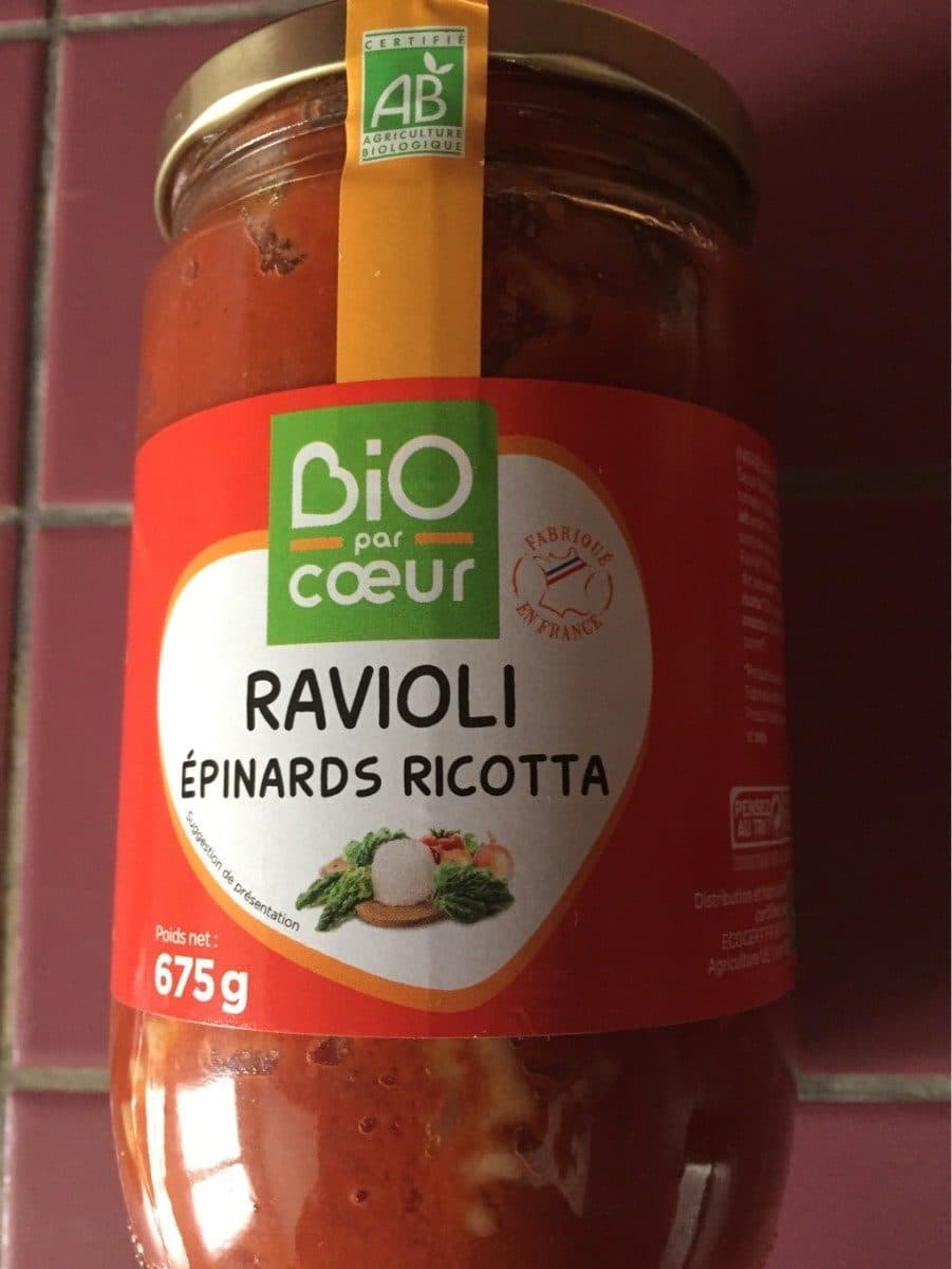 Bio par Coeur Ravioli epinards ricotta packshot