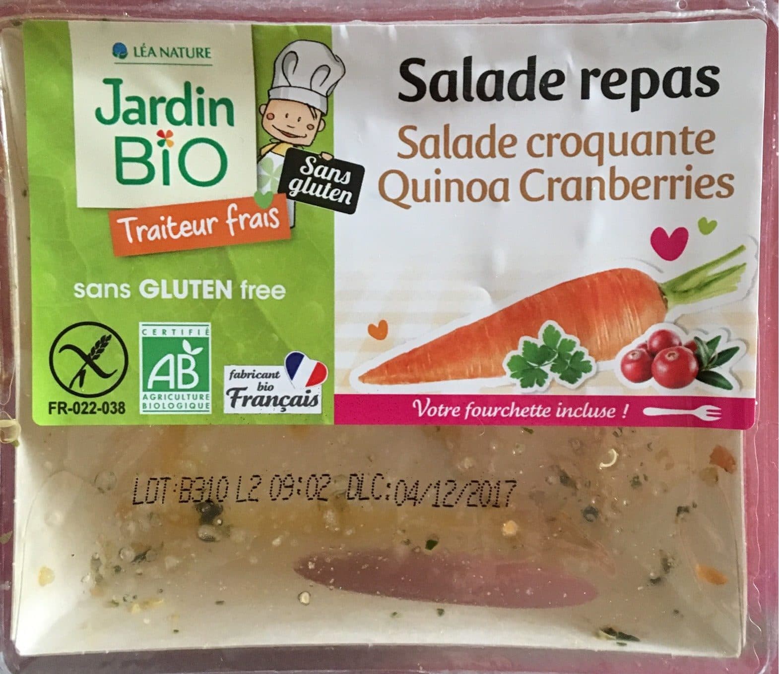 Jardin Bio Salade croquante quinoa cranberries packshot