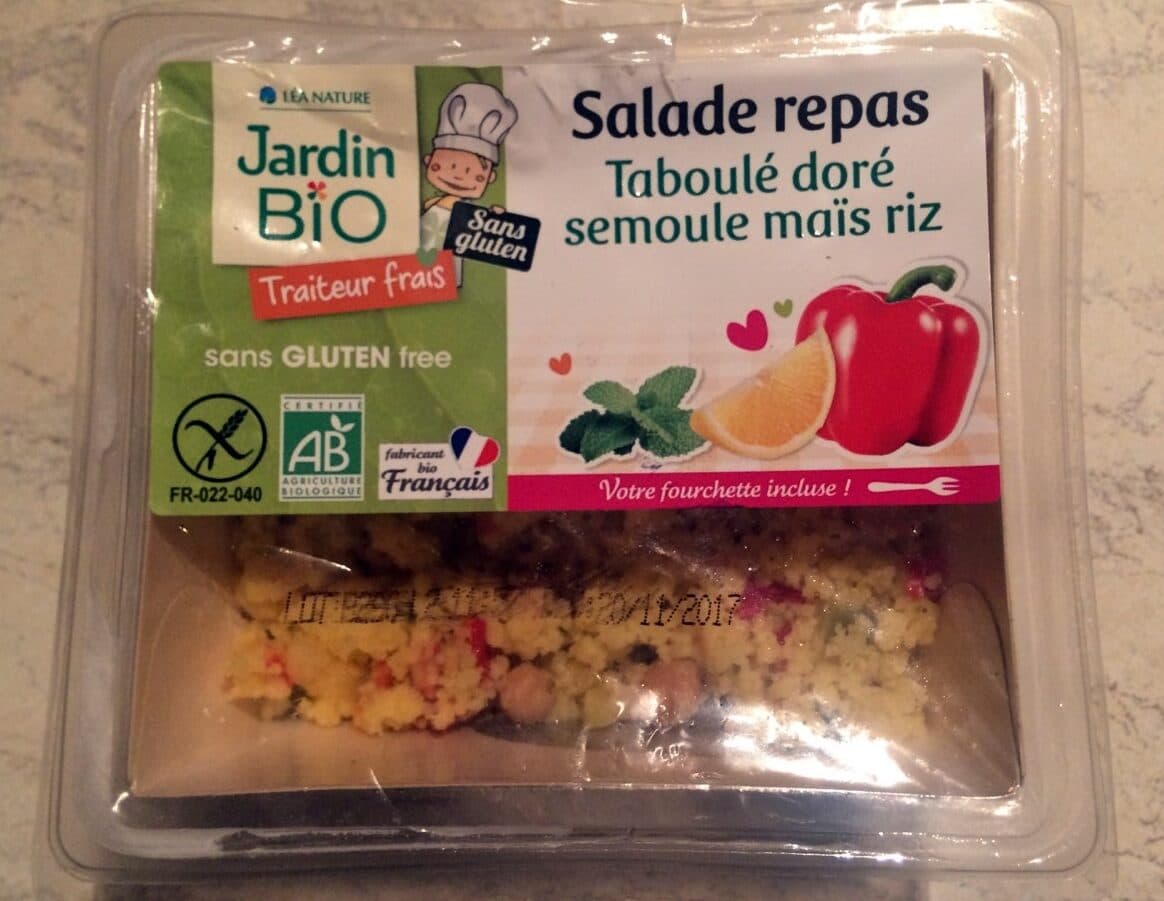 Jardin bio Salade repas taboulé doré semoule maïs riz packshot