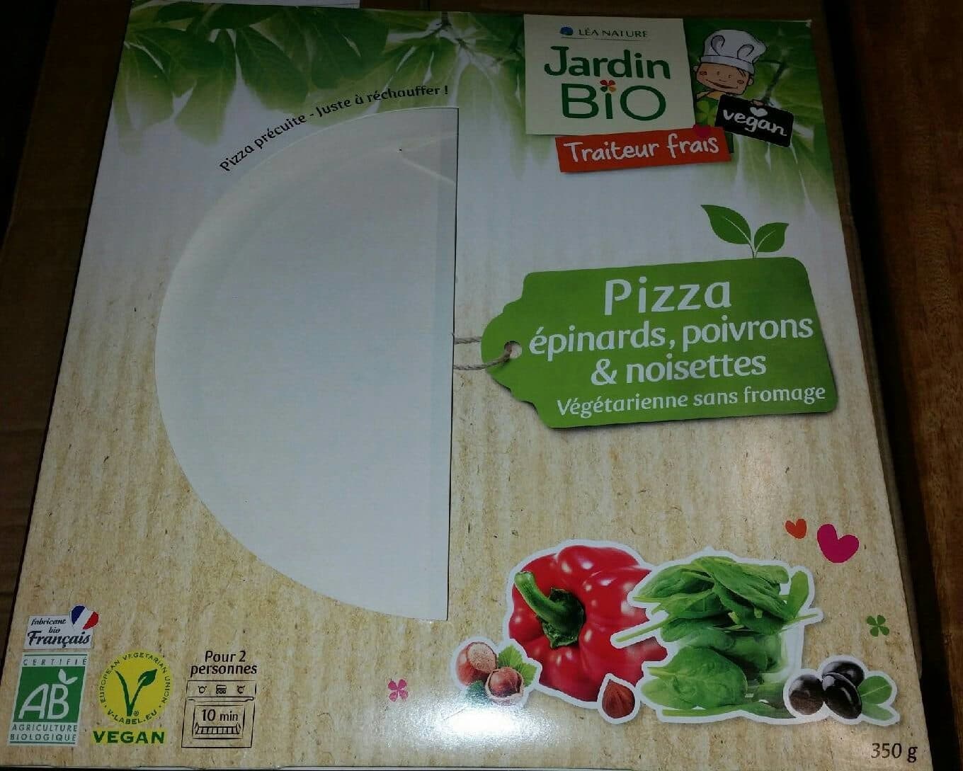 Jardin Bio Pizza épinards, poivrons et noisettes packshot