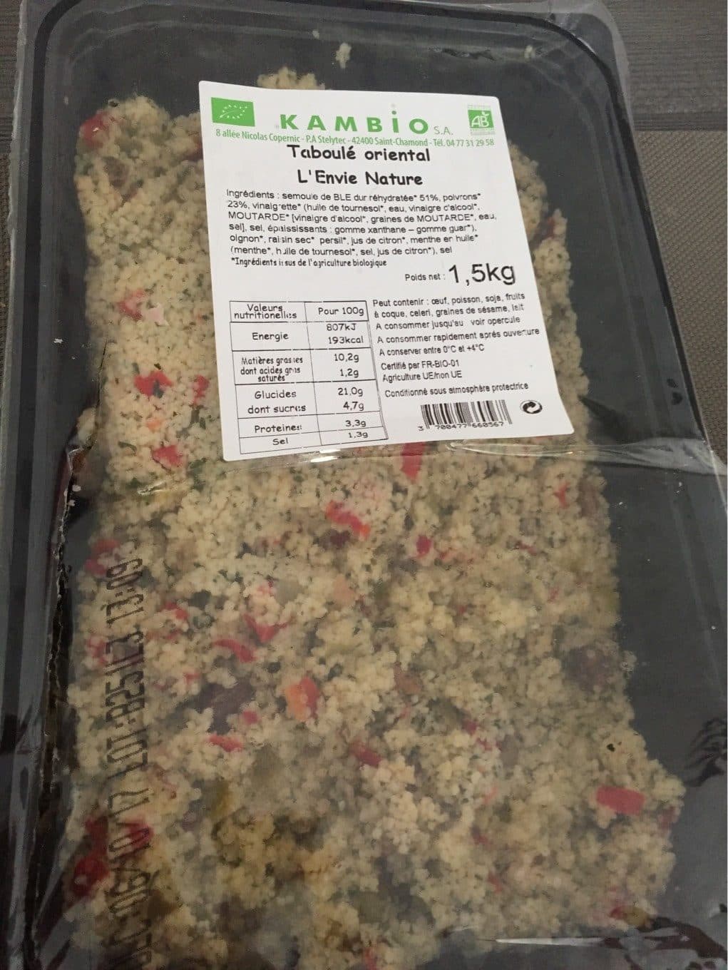 Kambio Taboule oriental packshot