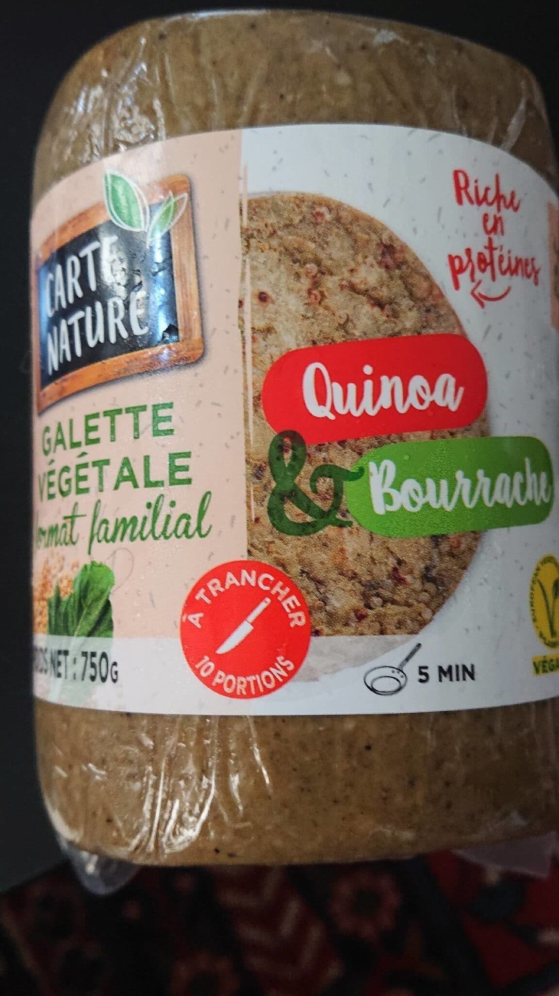Open Food Facts Galette végétale quinoa bourrache packshot