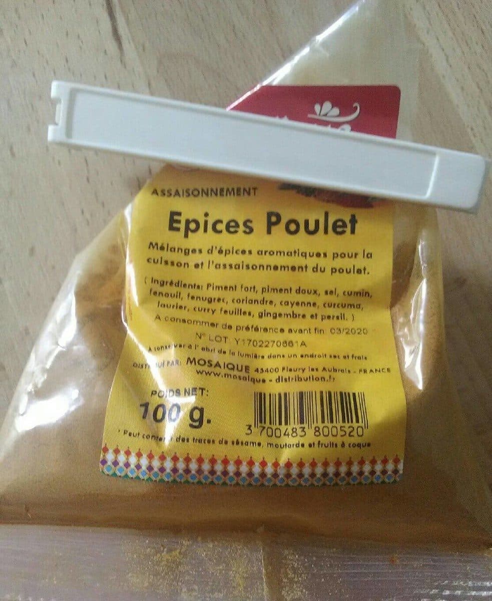 Mosaïque Epices poulet packshot