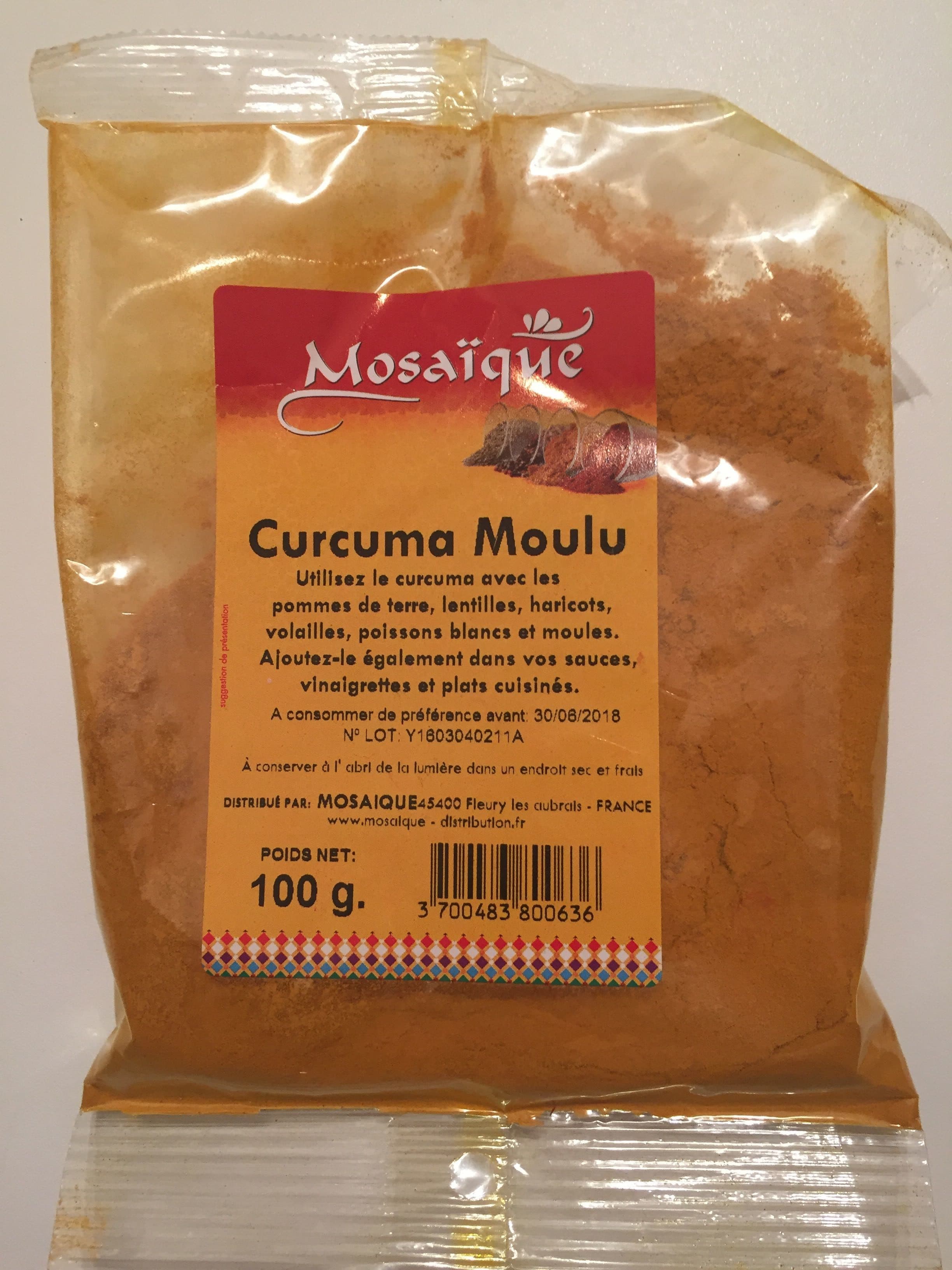 Mosaïque Curcuma moulu packshot