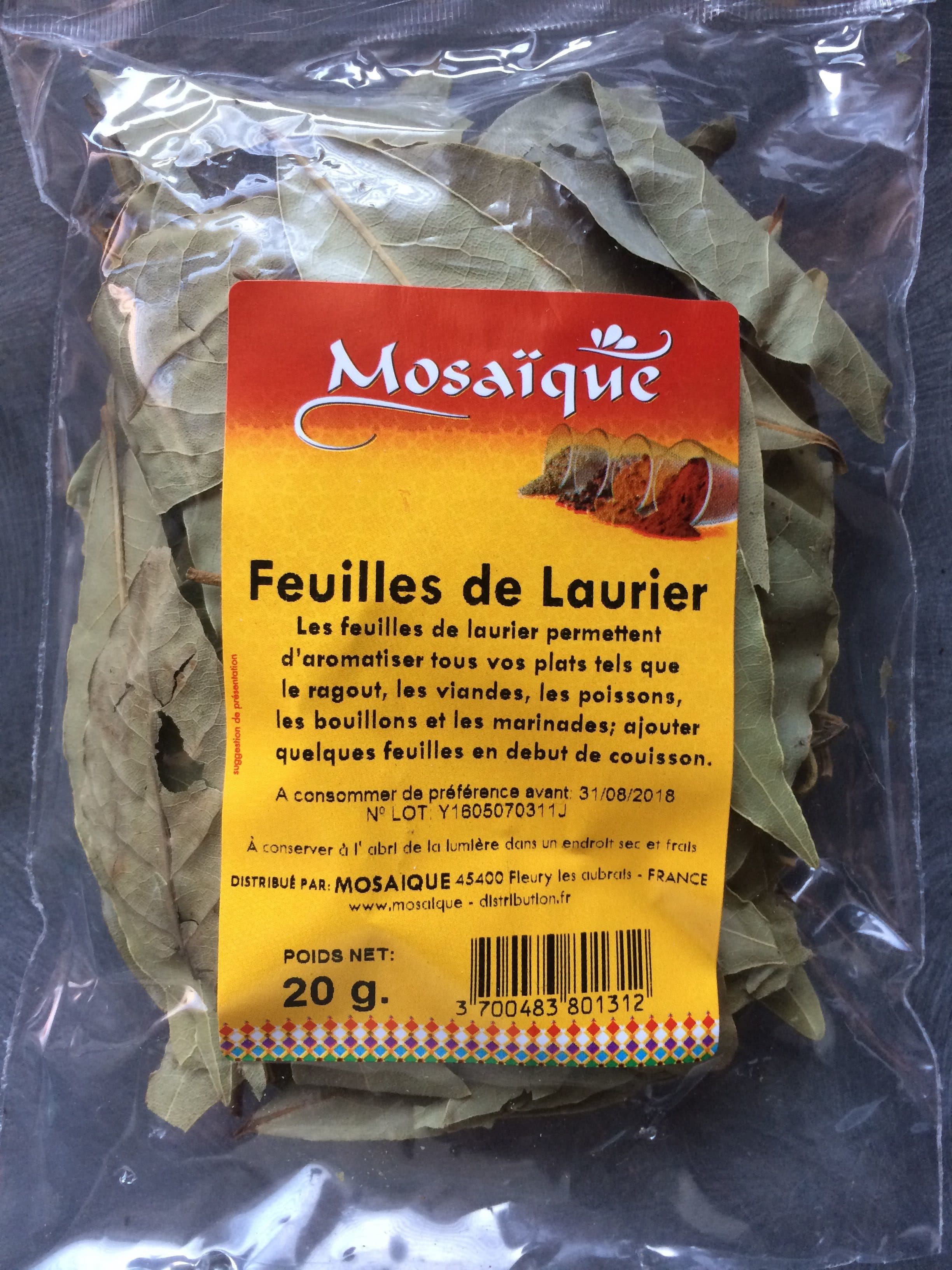 Mosaïque Feuilles de laurier packshot