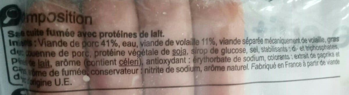 Open Food Facts Saucisses cuite fumée +10 packshot