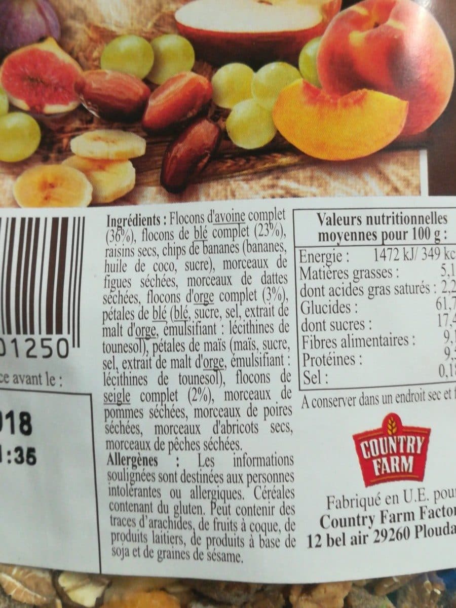 Country Farm Country Mix Muesli Aux Fruits packshot