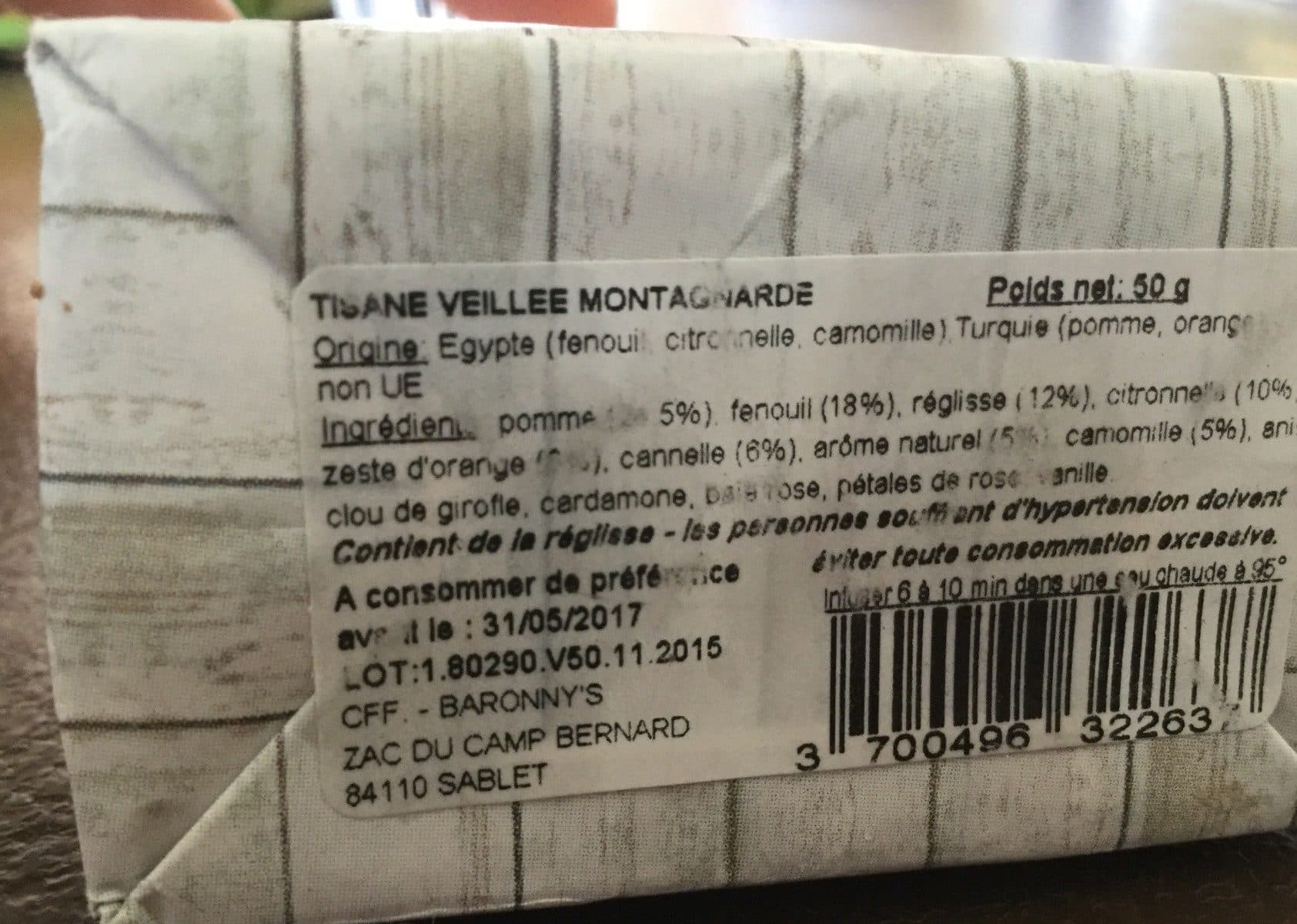 Baronny's Tisane veille montagne packshot
