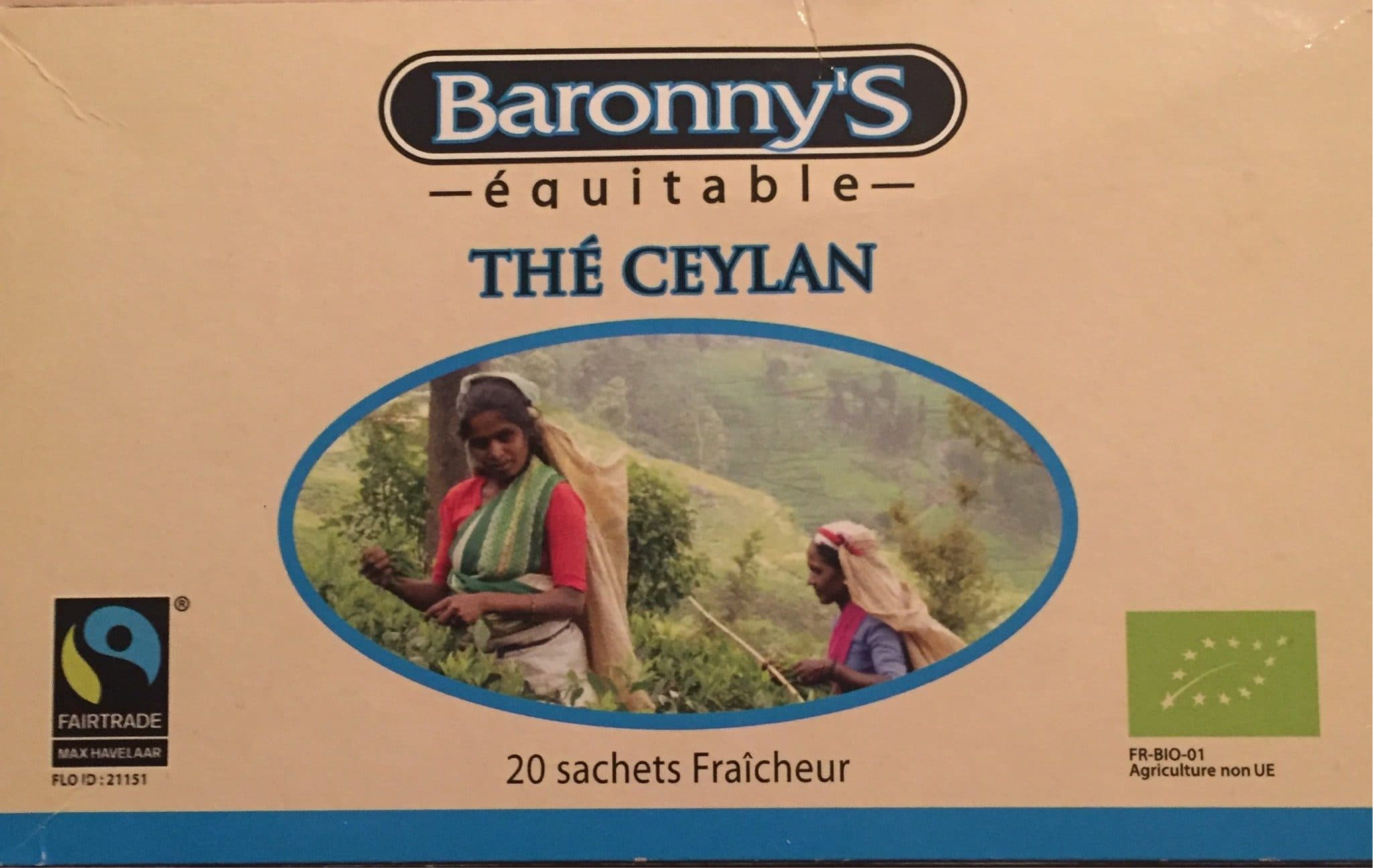 Baronny s Thé Ceylan BIO MAX HAVELAAR packshot
