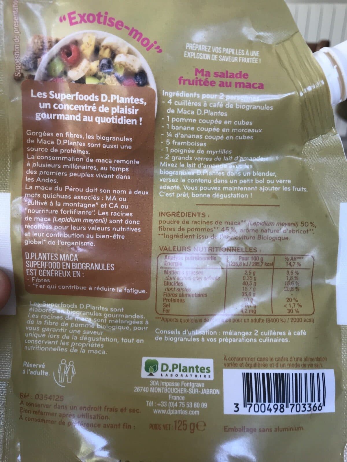 Open Food Facts Maca packshot
