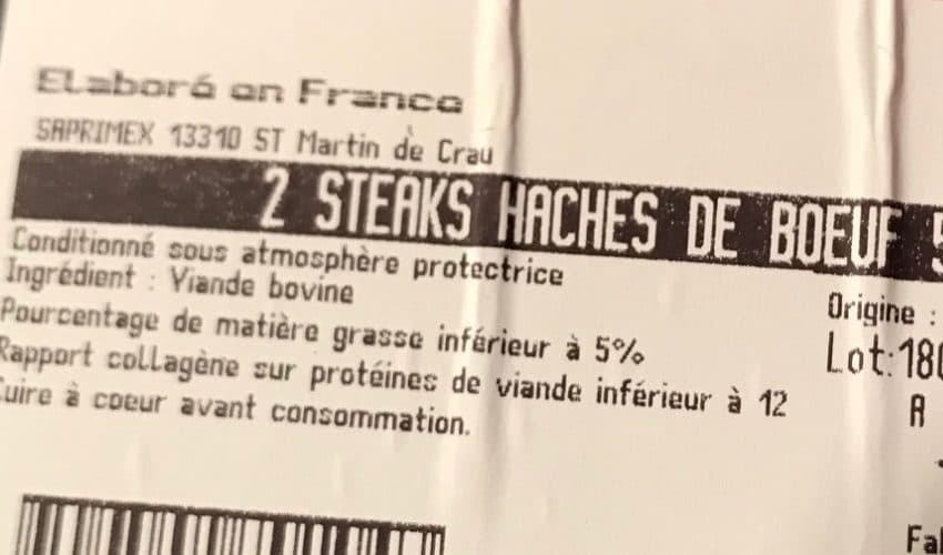 Open Food Facts Steaks hachés de boeuf 5% MG packshot