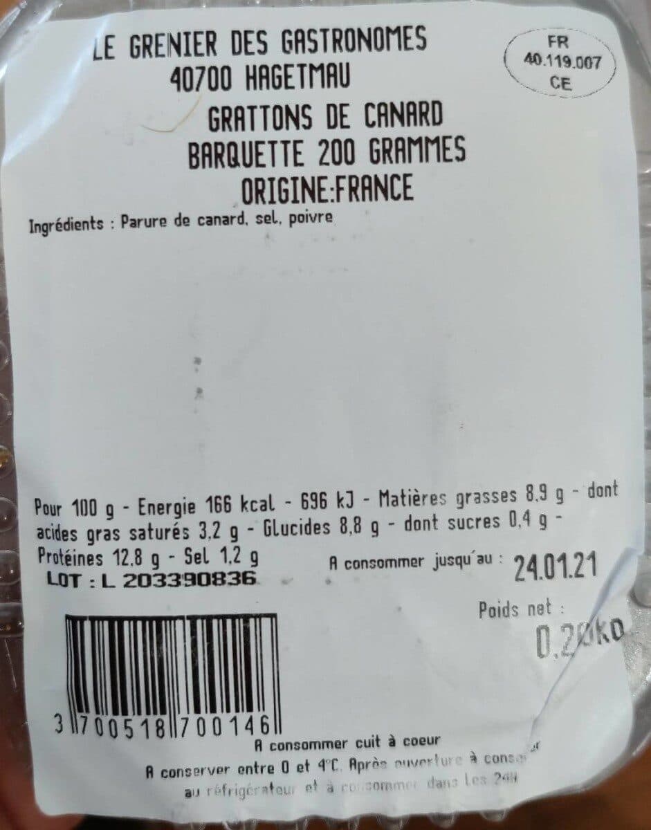 Les Thomasines Grattons de canard packshot
