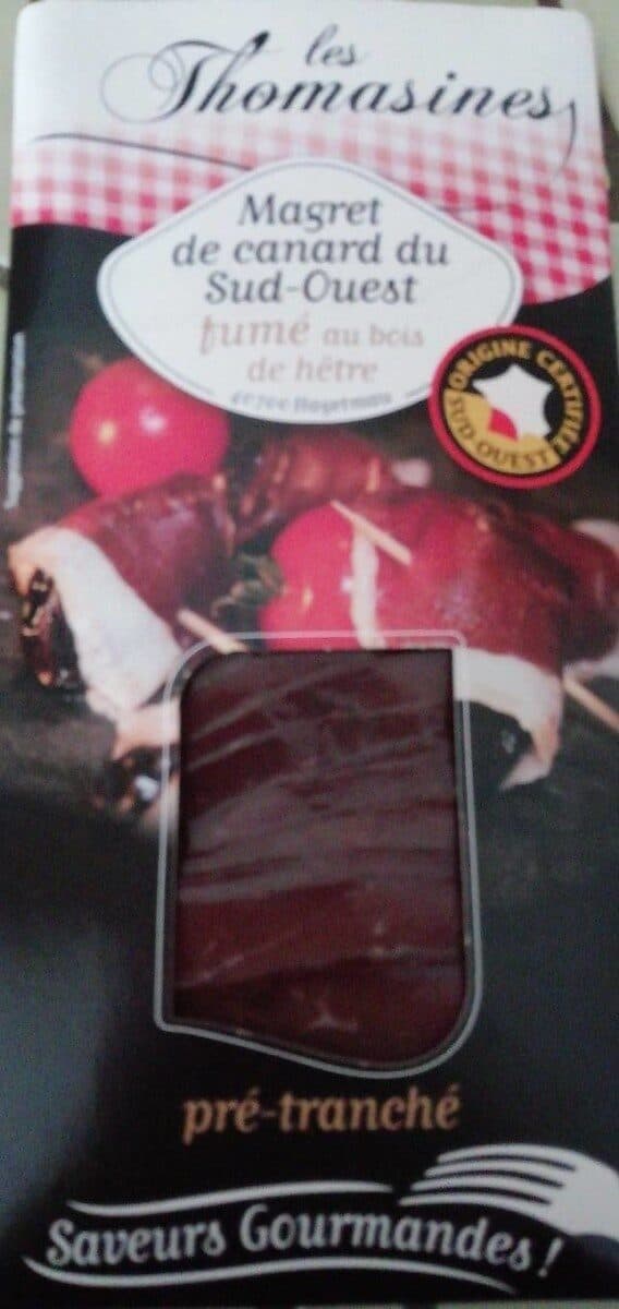 Les Thomasines Magret canard fumé IGP du Sud Ouest 90g env.S/vide packshot