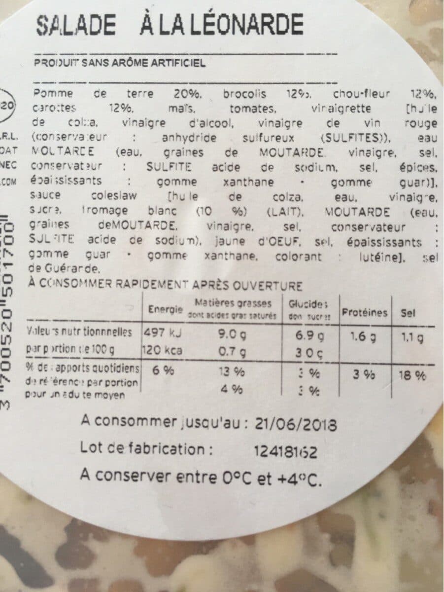 Brédial Salade à la léonarde packshot