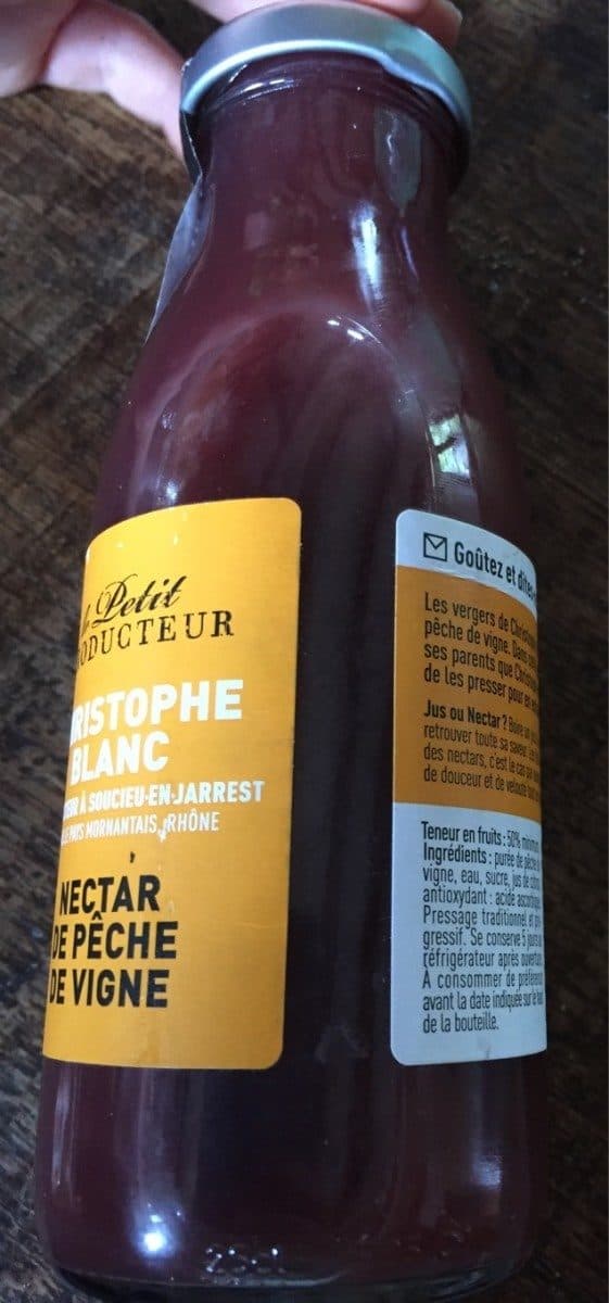 Open Food Facts Nectar de pêche de vigne packshot