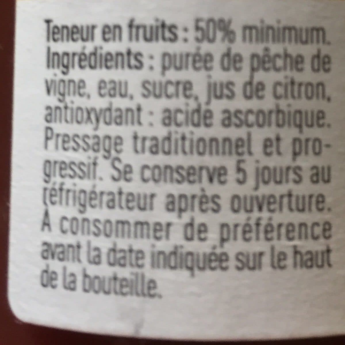Open Food Facts Nectar de pêche de vigne packshot