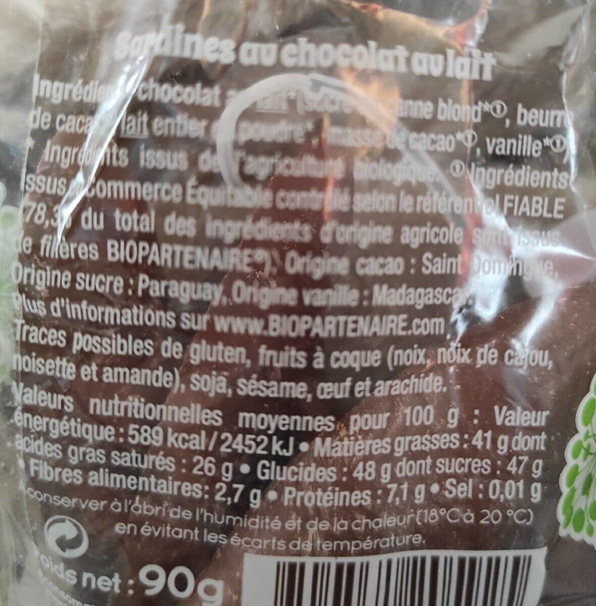 Belledonne Sardines au chocolat au lait packshot