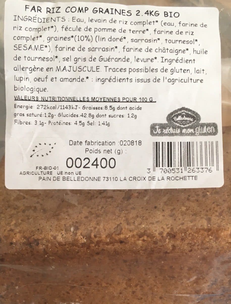 Belledonne Far riz comp graines packshot