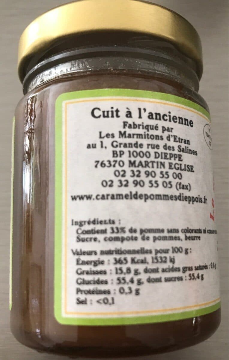 saveurs de normandie Le caramel de pommes dieppois nature packshot
